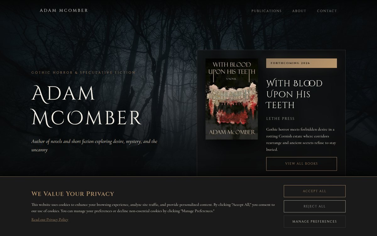 Home page of Adam McOmber