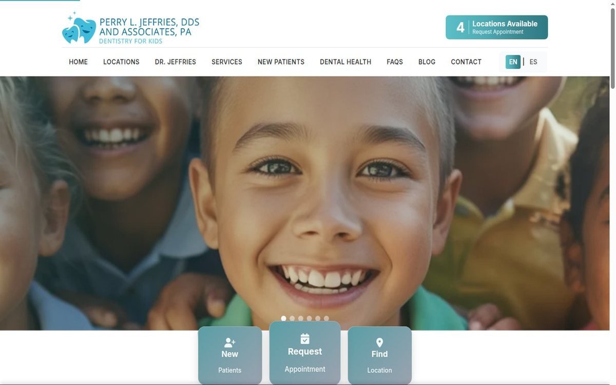Home page of Pediatric Dentistry by Dr. Jeffries