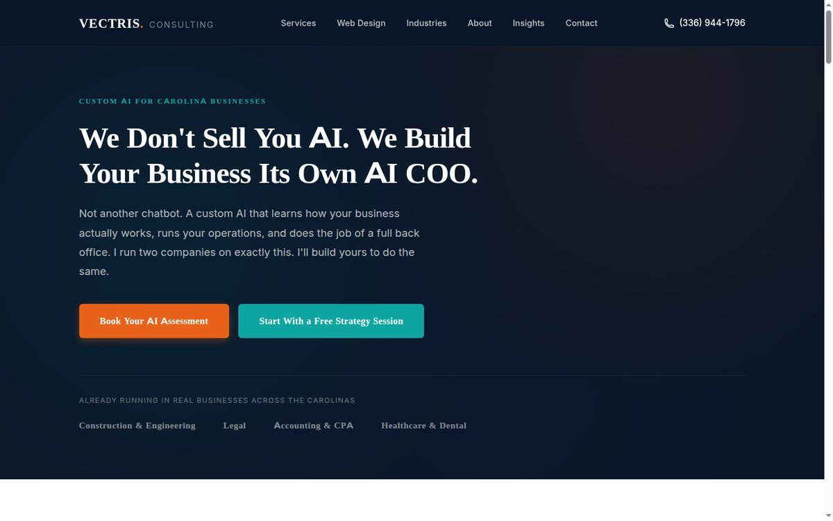 Home page of Vectris Consulting